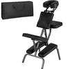 MASSAGESTUHL ,80 x 50 x 105 cm,schwarz - Schwarz, Metall (50/105/80cm) - tectake