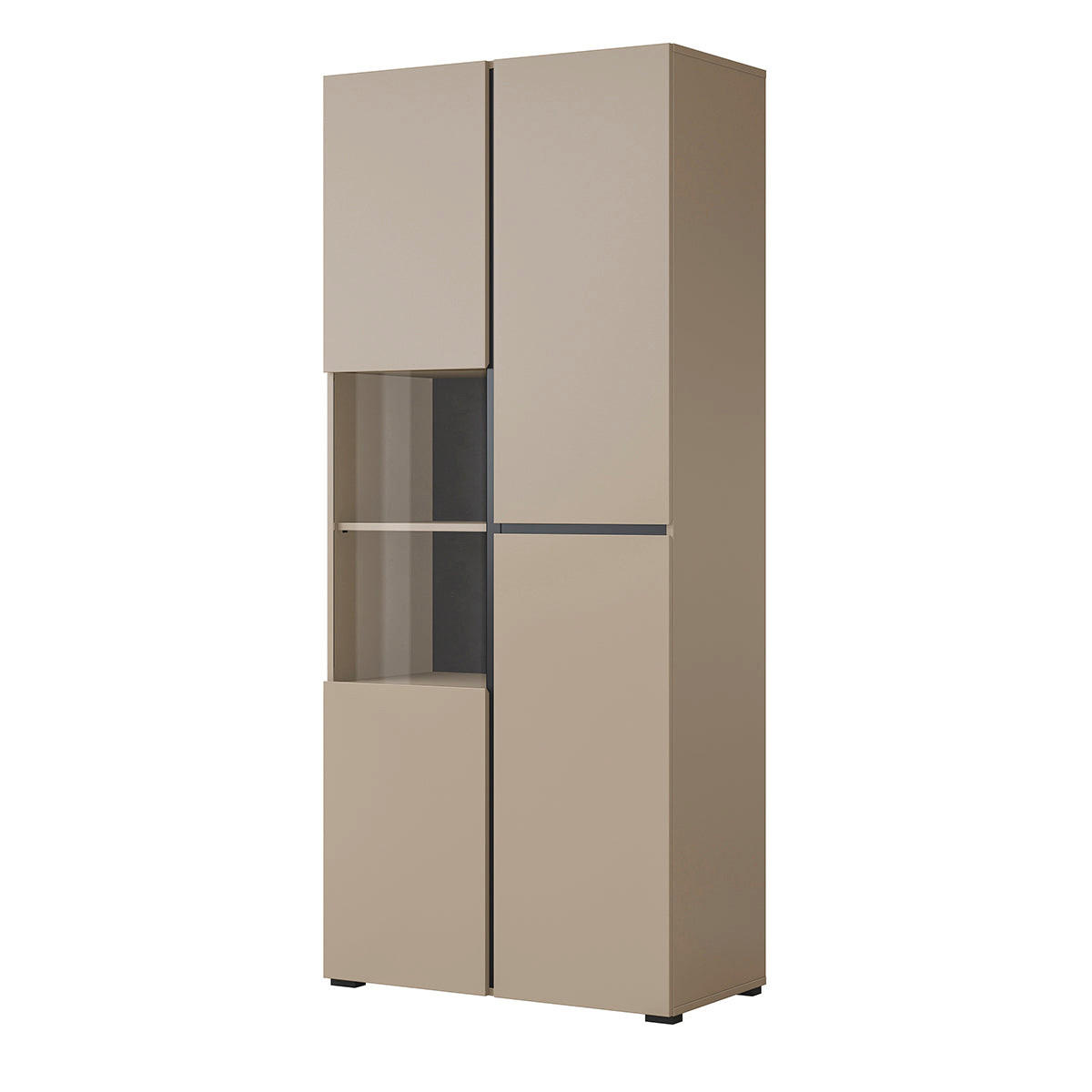 SKRINKA NA RIAD Lilia Taupe - taupe, kompozitné drevo (79.5/183.5/40cm) - Petits-meubles