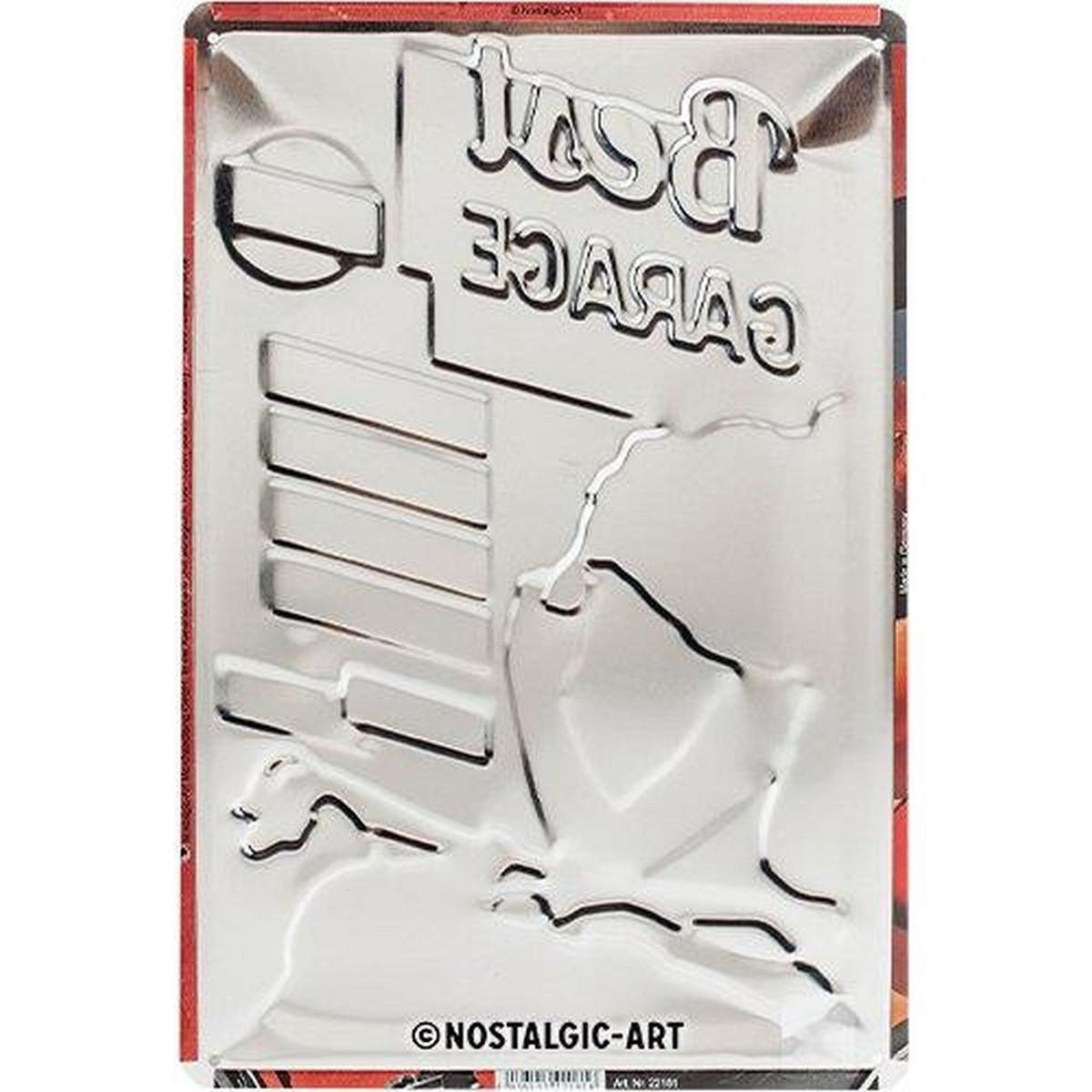 BLECHSCHILD 20/30 cm Best Garage Best Garage Red - Multicolor, Metall (20/30/0.2cm) - Nostalgic-Art