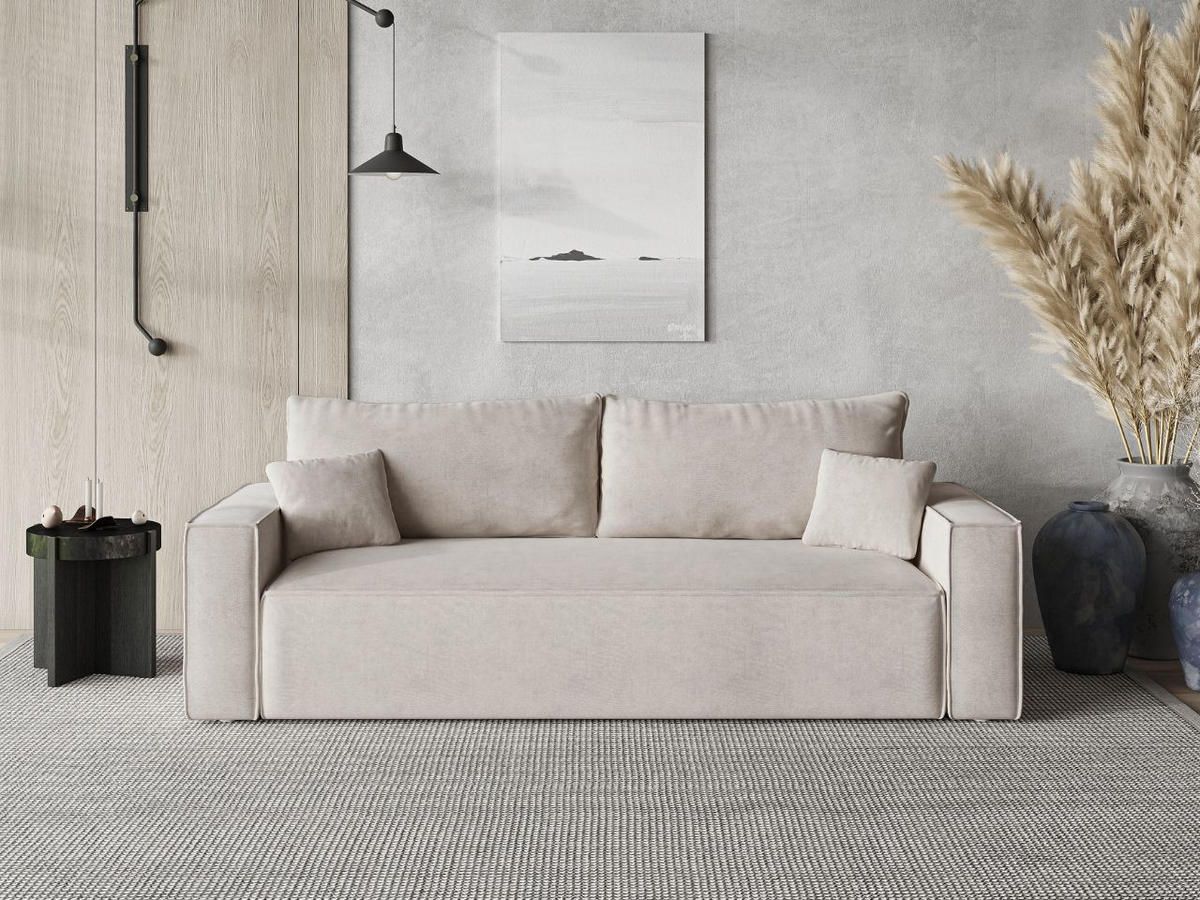 SOFA 230/90/70 Beige Sivra - Beige, Kunststoff/Textil (230/70/90cm) - Graingold