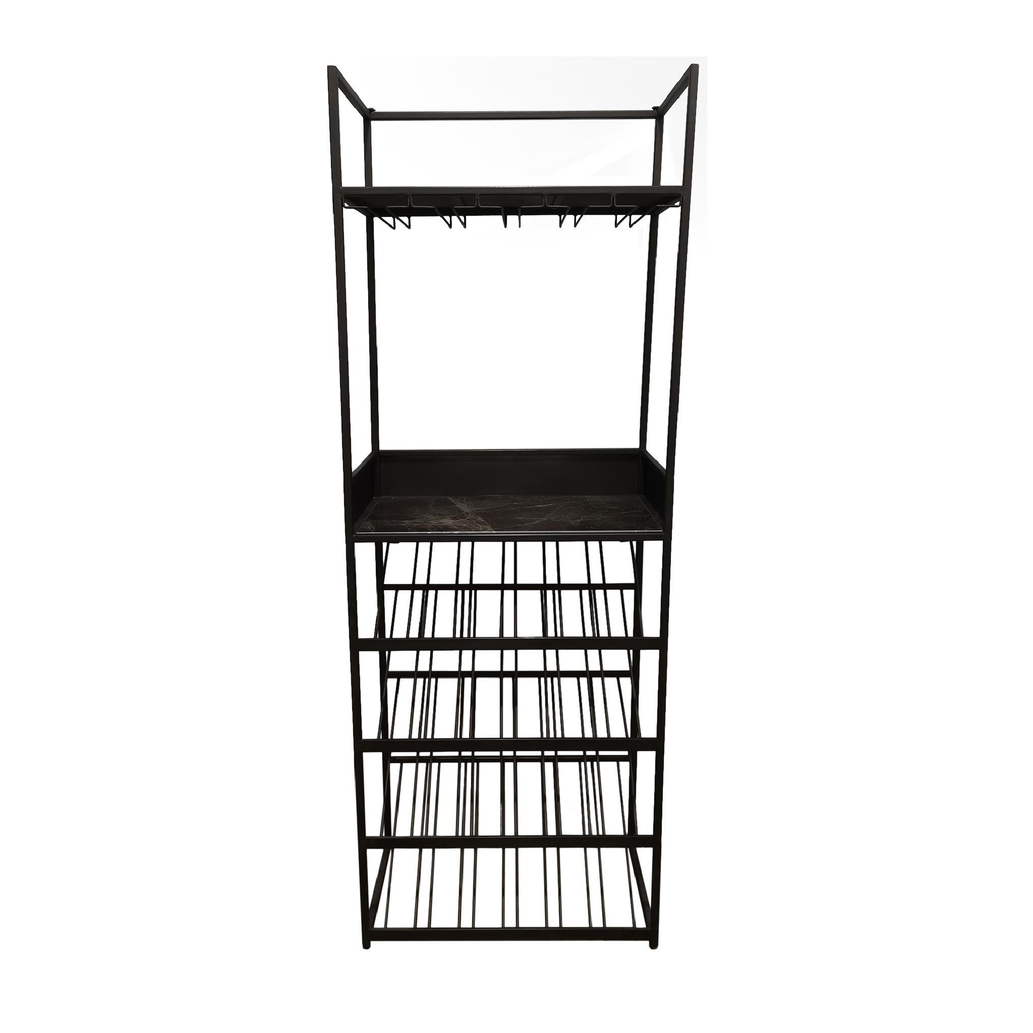 Ptmd Collection Weinregal Grau 35x180x65 cm