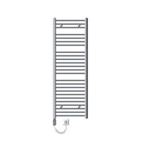 BADHEIZKÖRPER elektrisch Sahara 500x1500 mm Chrome gebogen mit Heizstab 900W - Chromfarben, Metall (3/150/50cm) - LuxeBath