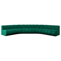 WOHNLANDSCHAFT modulares Sofa Montra-U1 - 490x174x70 cm Grün - Dunkelgrün, Holzwerkstoff/Textil (490/70/174cm) - ALTDECOR