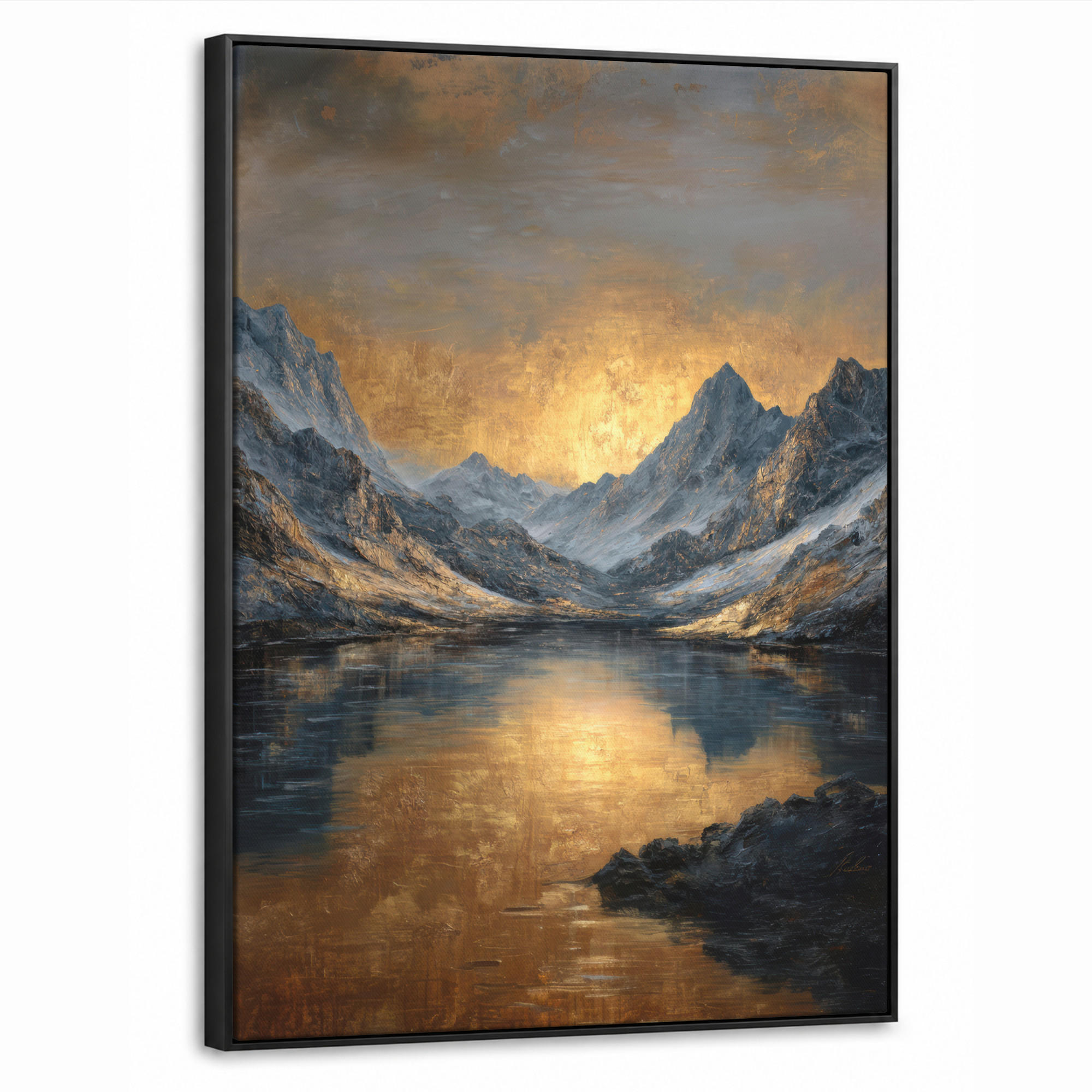 MuchoWow Leinwand Gold 50x70 cm