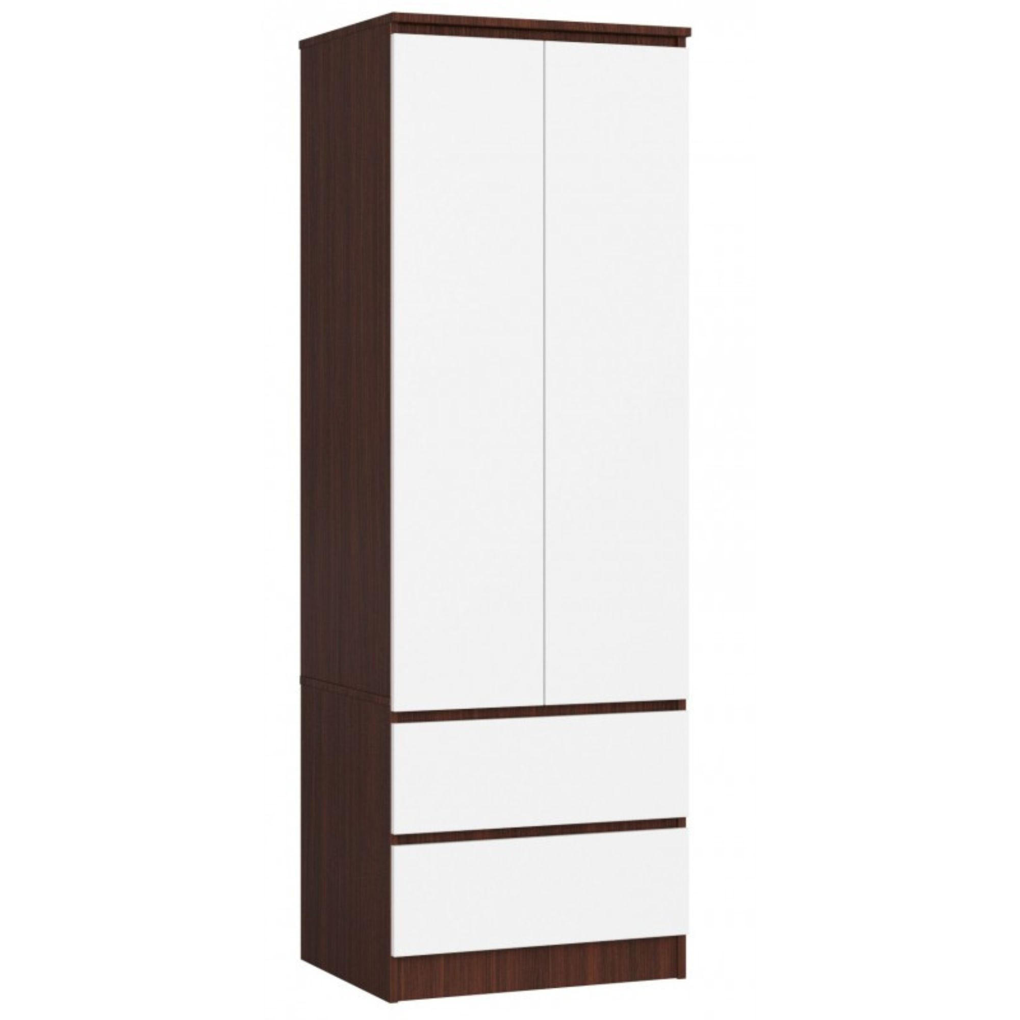 Akord Kleiderschrank Wenge, Weiß 60x180x51 cm