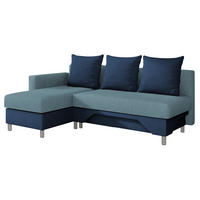 ECKSOFA Tom, Seite: Links - Blau, Holz/Kunststoff (215/133cm) - MIRJAN24