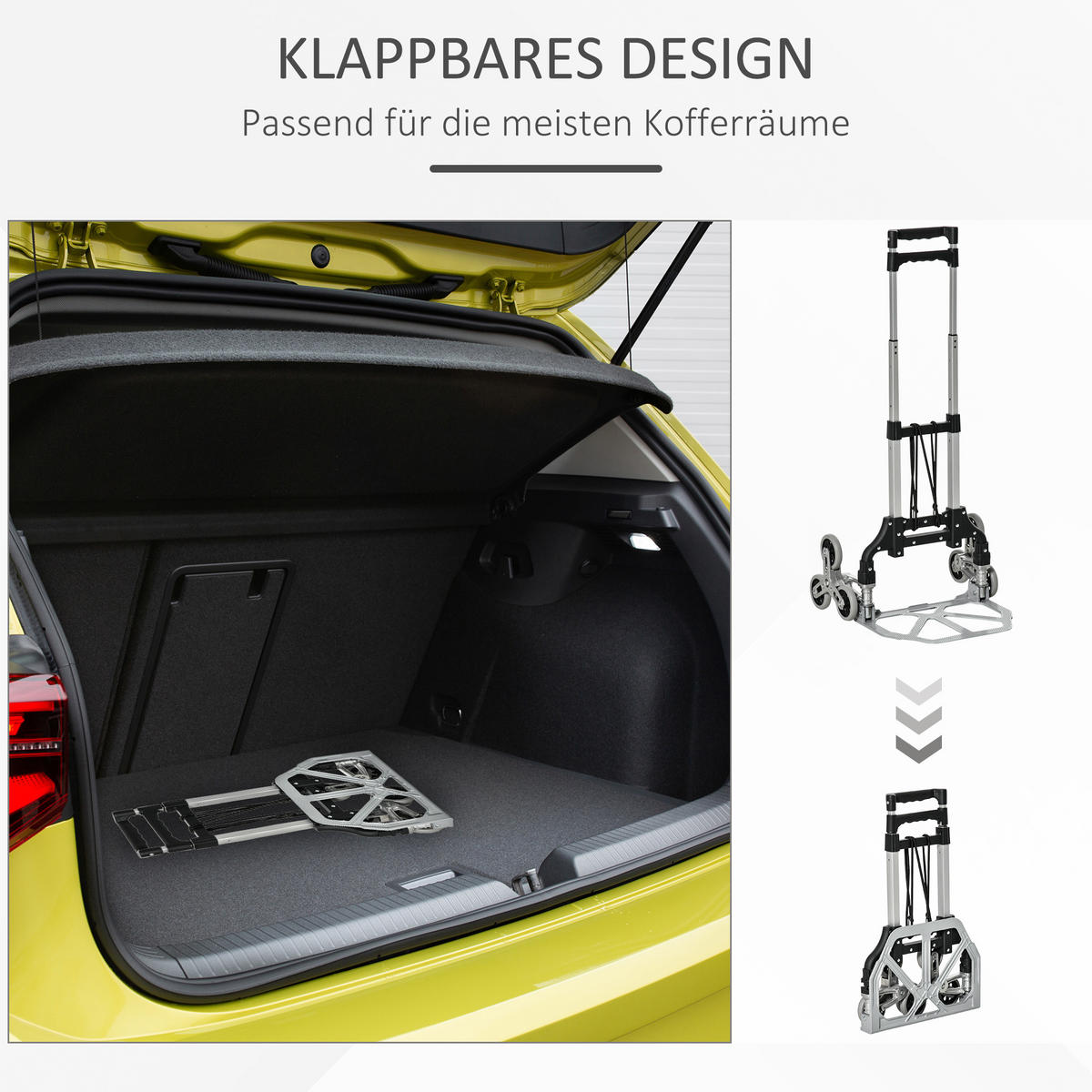 KLAPPBARER Treppensteiger, Silber - Multicolor, Metall (47/100/47cm) - DURHAND