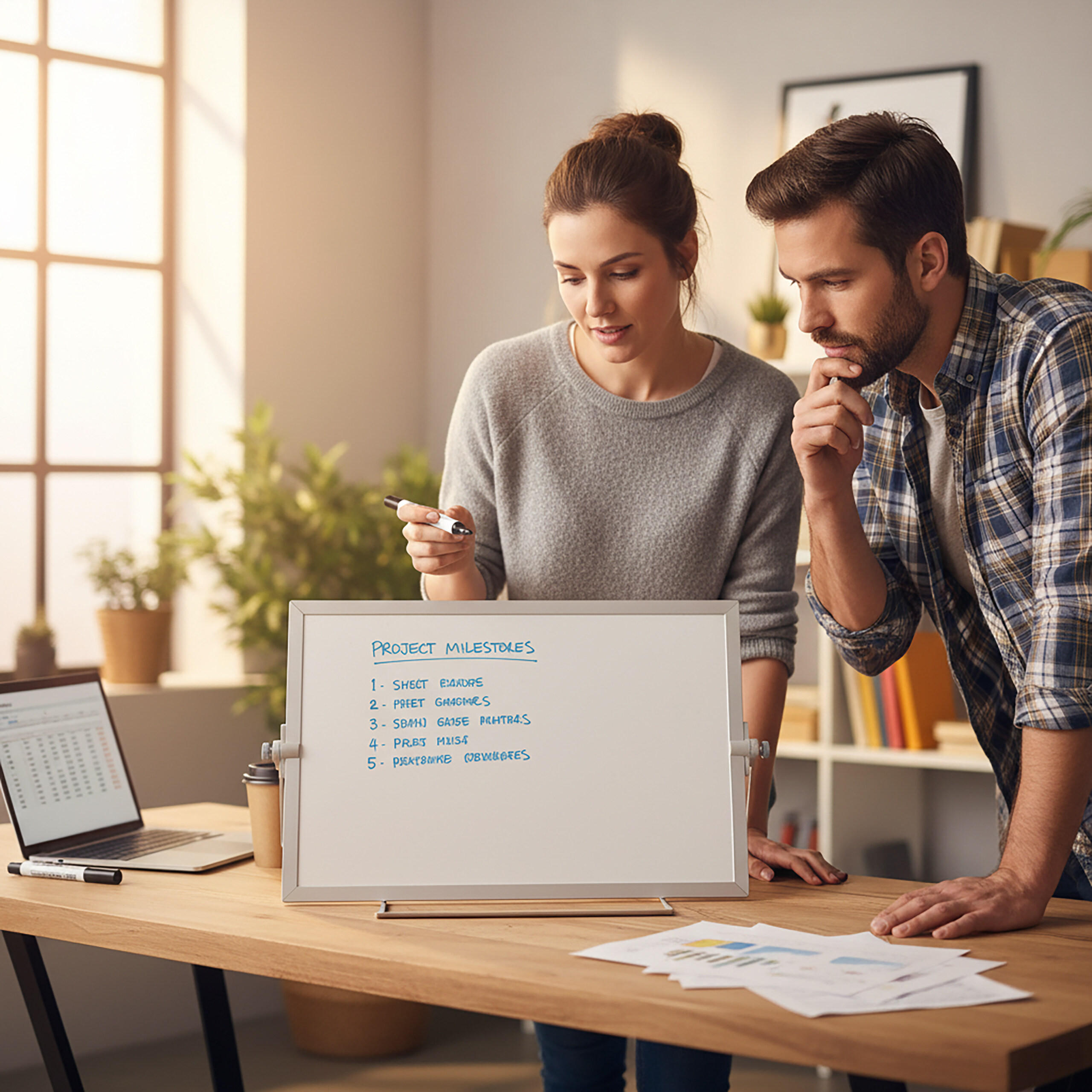 WHITEBOARD - Weiß, Kunststoff/Metall (30/20/2cm) - Relaxdays