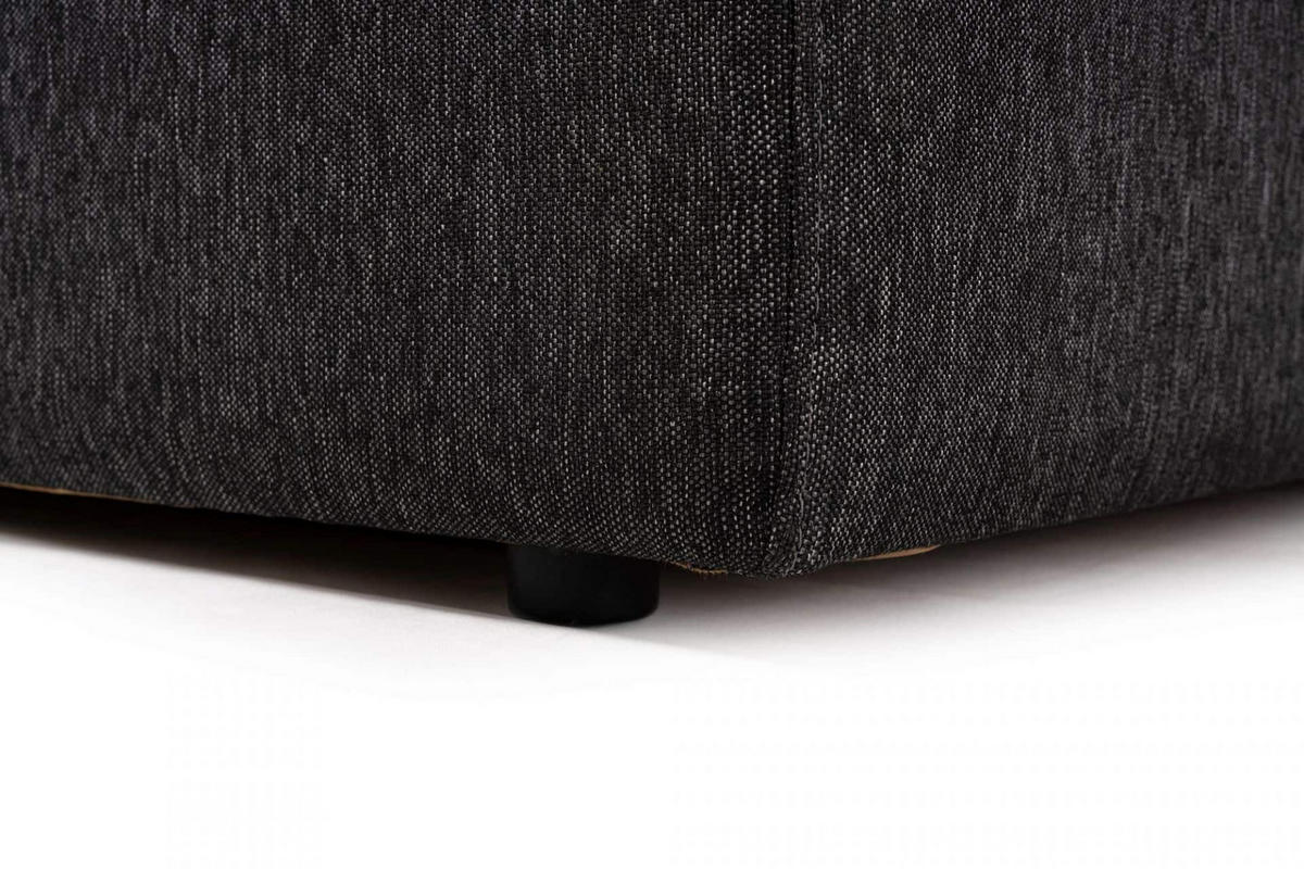 ECKSOFA breites XL-Design - Anthrazit/Schwarz, Holz/Kunststoff (230/180cm) - myHomelando