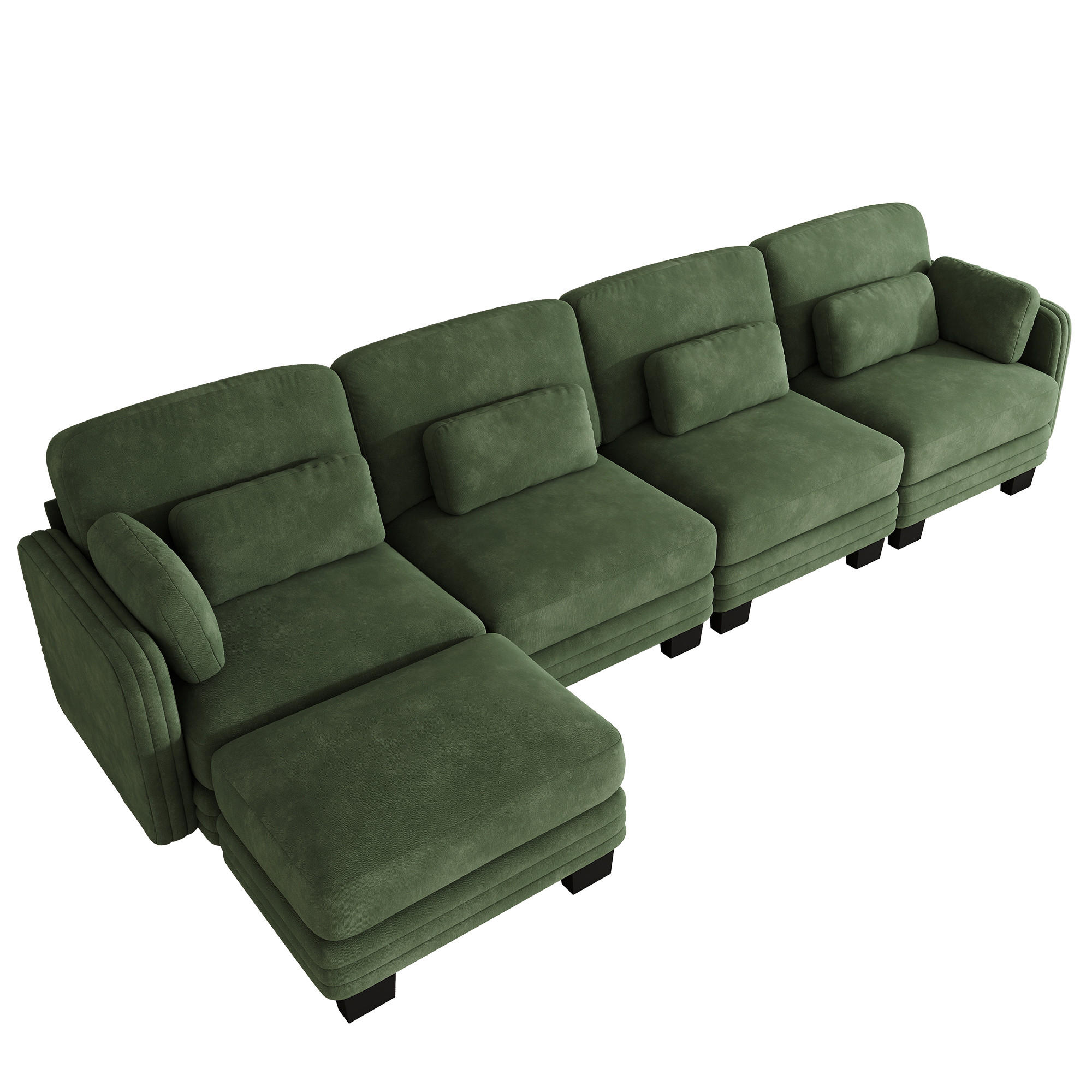 ComfortXL Ecksofa Grün 330x143 cm