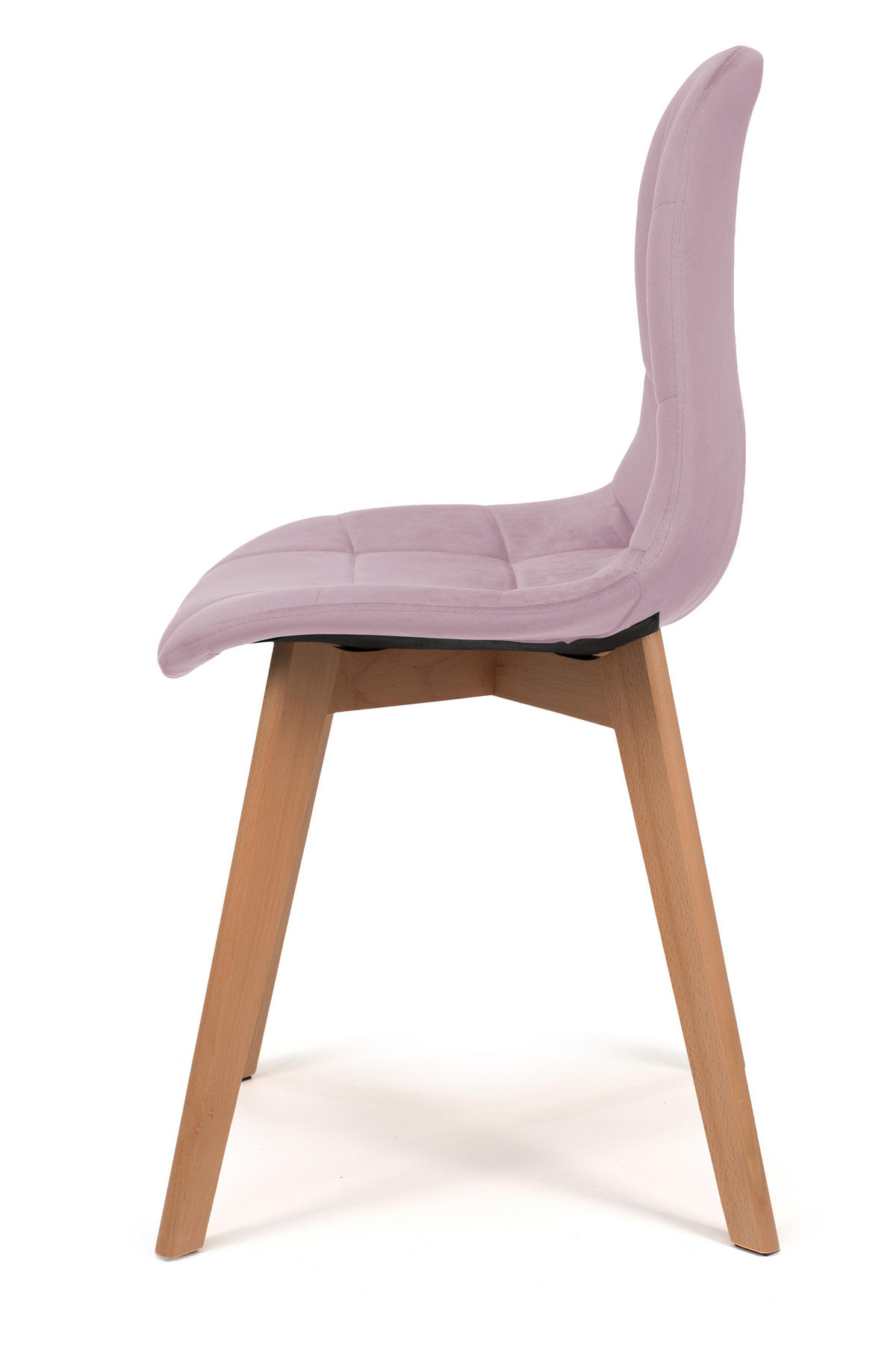 STUHL VEGAS im skandinavischen Stil - rosa - Samt Velours - Rosa/Naturfarben, Holz/Kunststoff (47/86/42cm) - NEW HOME