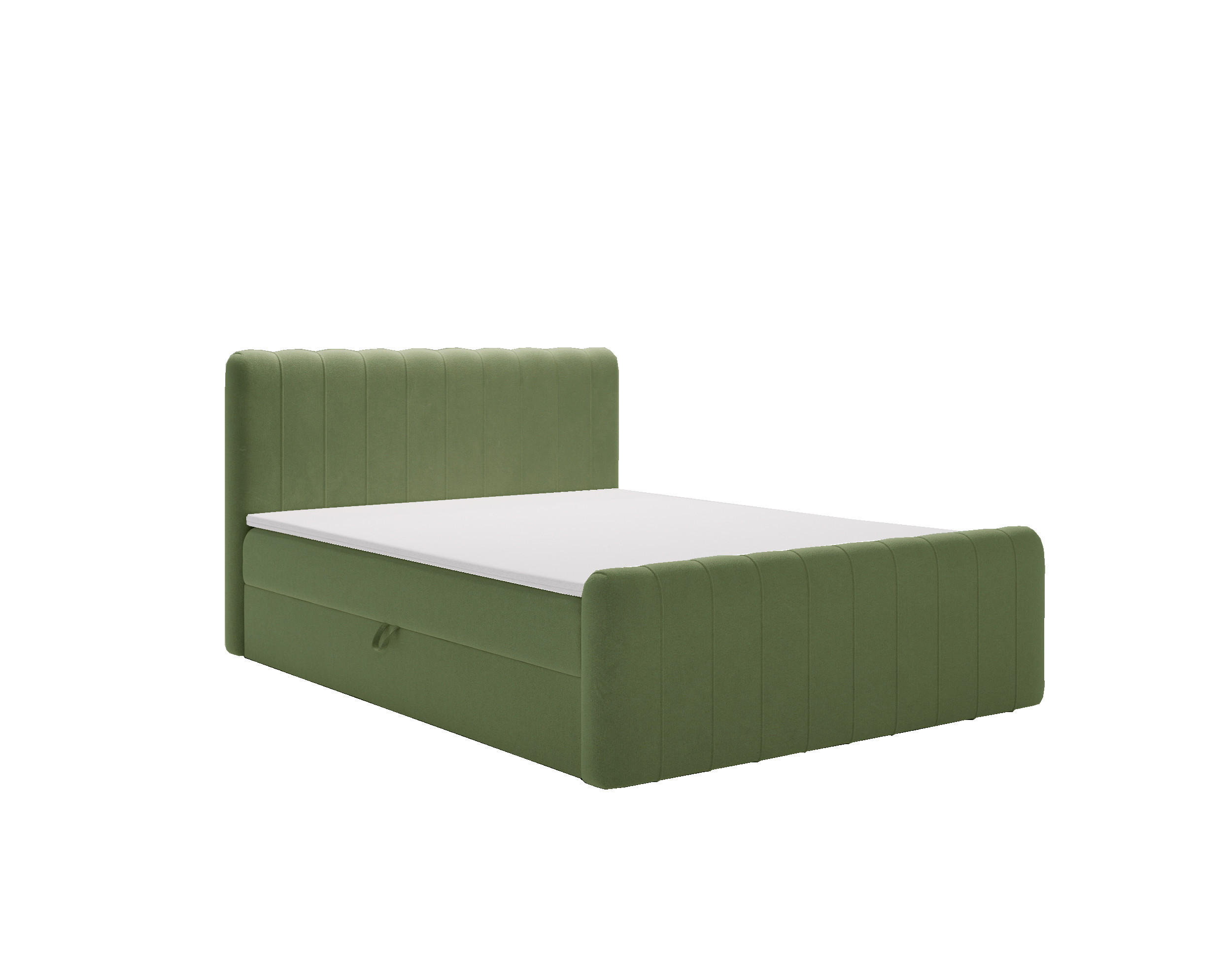 BOXBETT OSLO mit Bettkasten Stoff Komodo Grün 120x200 cm - Grün, Holz (120/200cm) - Kaiser Möbel