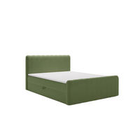 BOXBETT OSLO mit Bettkasten Stoff Komodo Grün 120x200 cm - Grün, Holz (120/200cm) - Kaiser Möbel