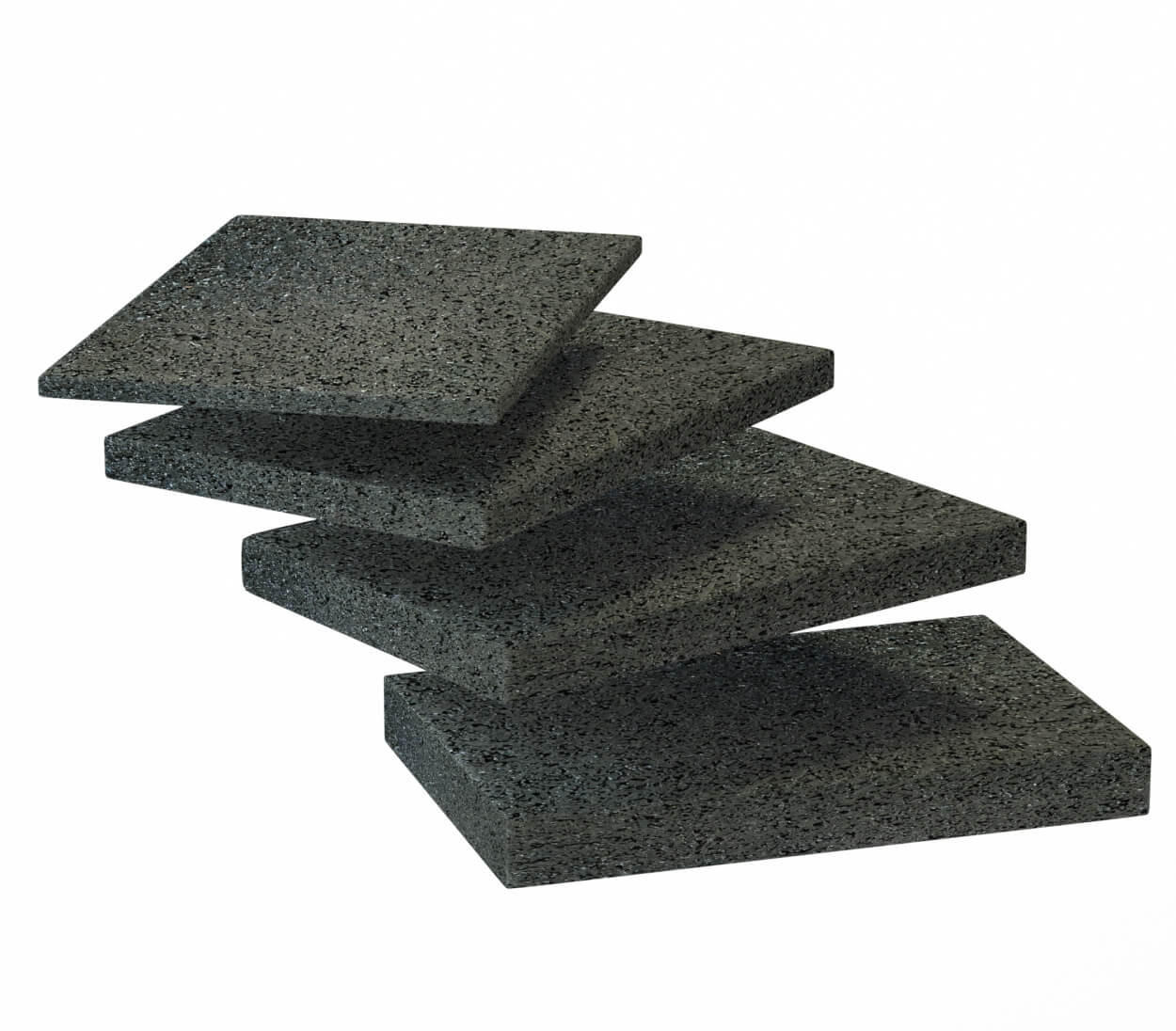 Bauheld Terrassenpads Schwarz 6x1x9 cm