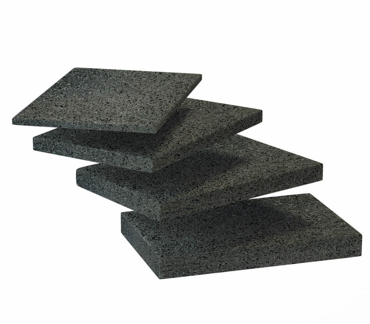 TERRASSENPADS 90 x 60 x 20 mm 20 Stück - Schwarz, Kunststoff (6/2/9cm) - BAUHELD