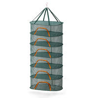 TROCKENNETZ - Dunkelgrün, Kunststoff/Textil (60/158/40cm) - Relaxdays