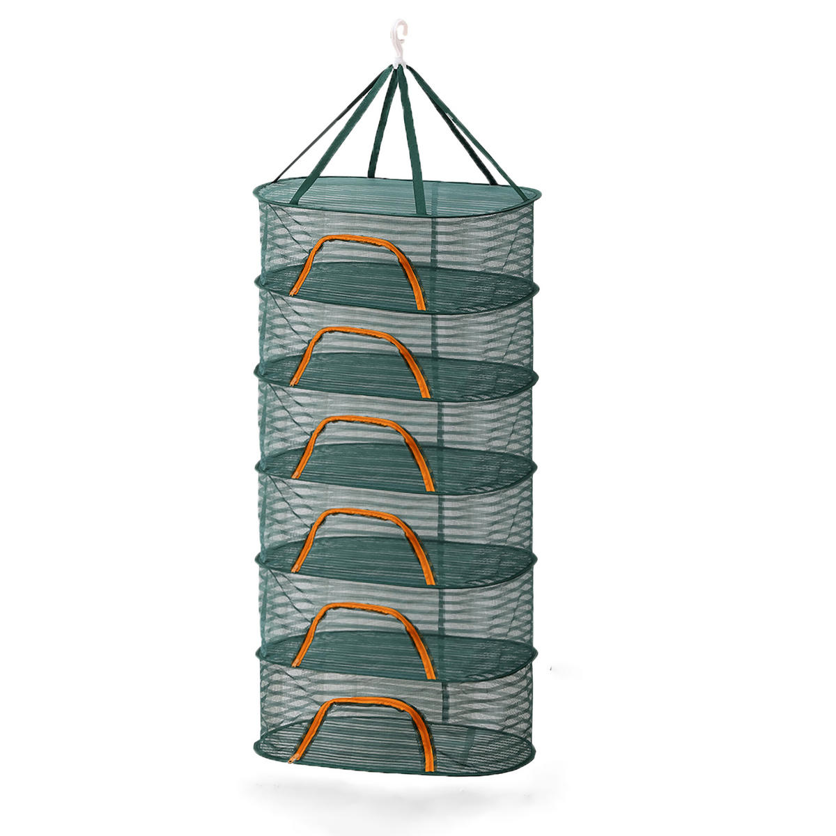 TROCKENNETZ - Dunkelgrün, Kunststoff/Textil (60/158/40cm) - Relaxdays