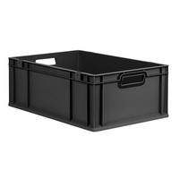 EUROBOX NextGen Color 22x40x60 cm 44 Liter Griffe schwarz offen, Schwarz - Anthrazit/Schwarz, Kunststoff (40/22/60cm) - PROREGAL