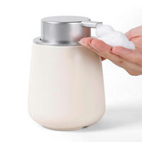SCHAUMSEIFENSPENDER Beige-Silber 350 ml - Beige, Keramik (9/12/9cm)