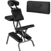 MASSAGESTUHL , 80 x 50 x 105 cm, schwarz - Schwarz, Metall (50/105/80cm) - tectake