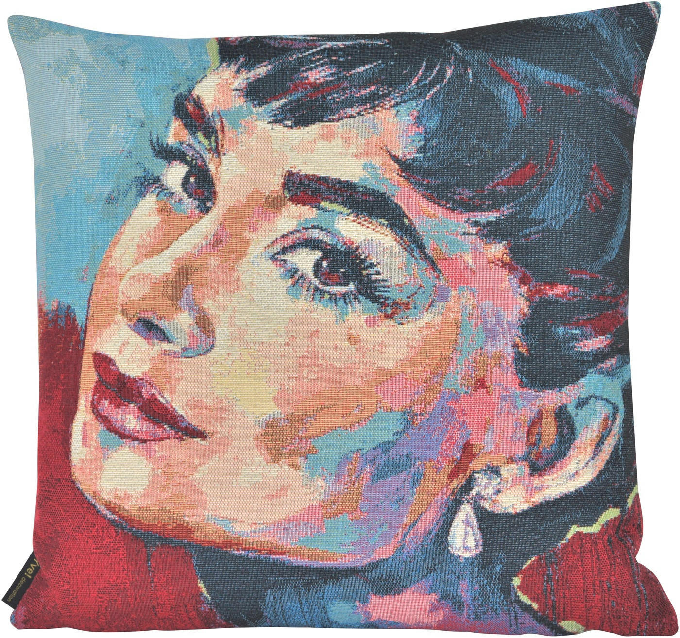 KISSENHÜLLE STARS - Blau/Multicolor, Textil (45/45cm) - Yve! decoration