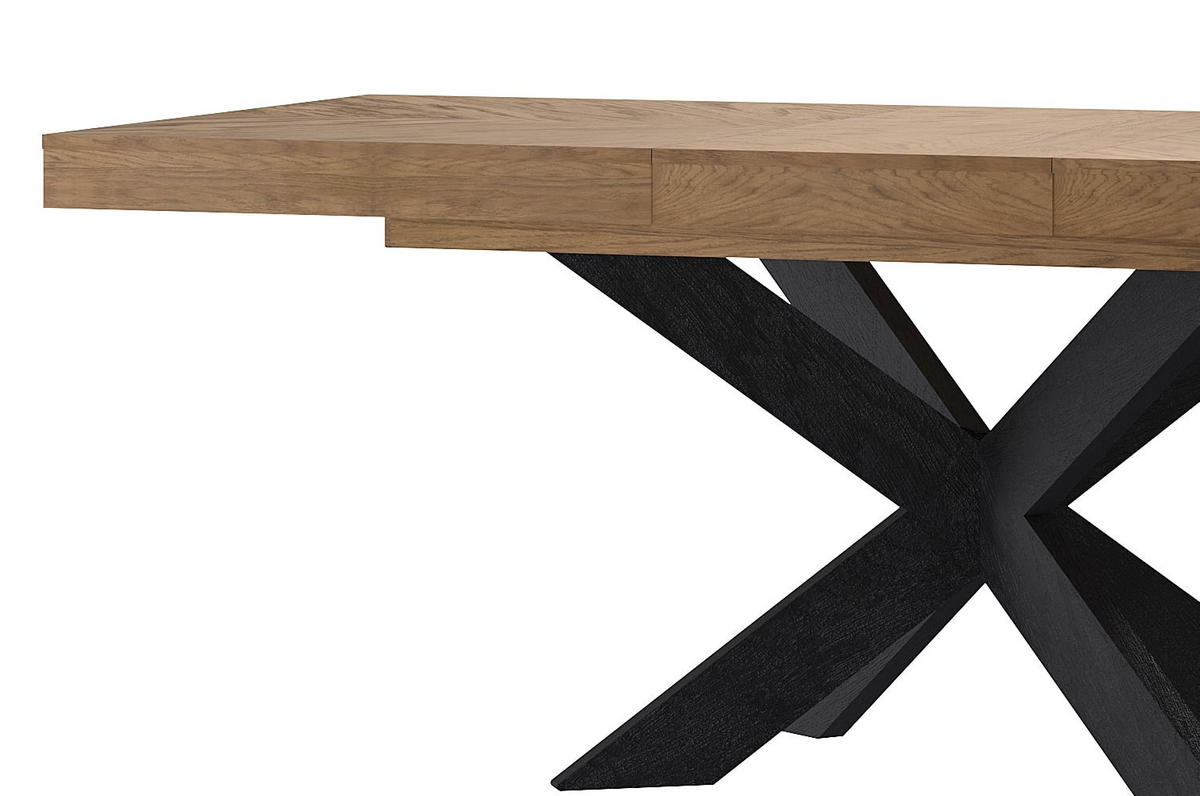 ESSTISCH Cozy Eiche Rustikal 160 - 210 / 95 / 77cm - Eichefarben/Braun, Holz (95/160/77cm) - Feldmann-Wohnen