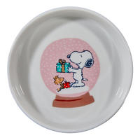 DEKOTELLER Peanuts Snoopy mit Schneekugel - Weiß, Keramik (2cm) - Butlers