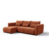 ECKSOFA SORENO 4-Sitzer, orange - Schwarz/Orange, Holz/Textil (293/171cm) - Courtois Laville
