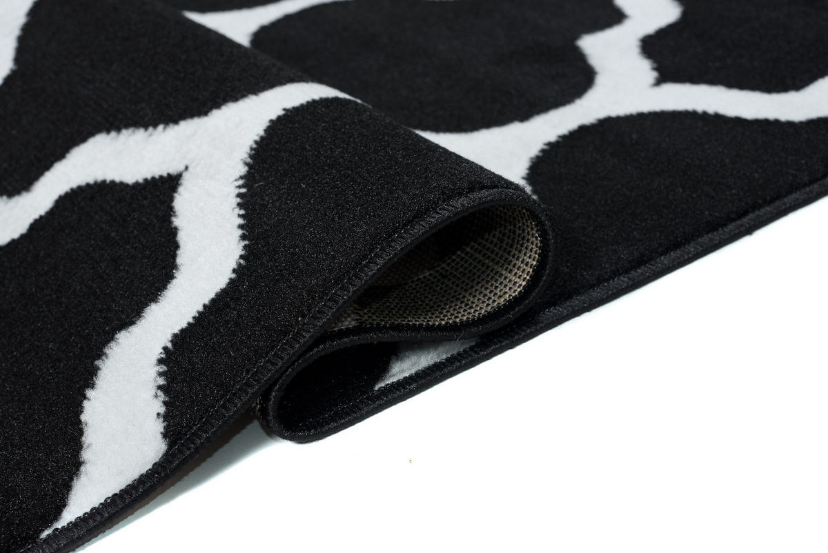 TEPPICH LUXURY Schwarz Marokkanisch Geometrisch 250/300 cm - Schwarz, Textil (250/300cm) - Tapiso