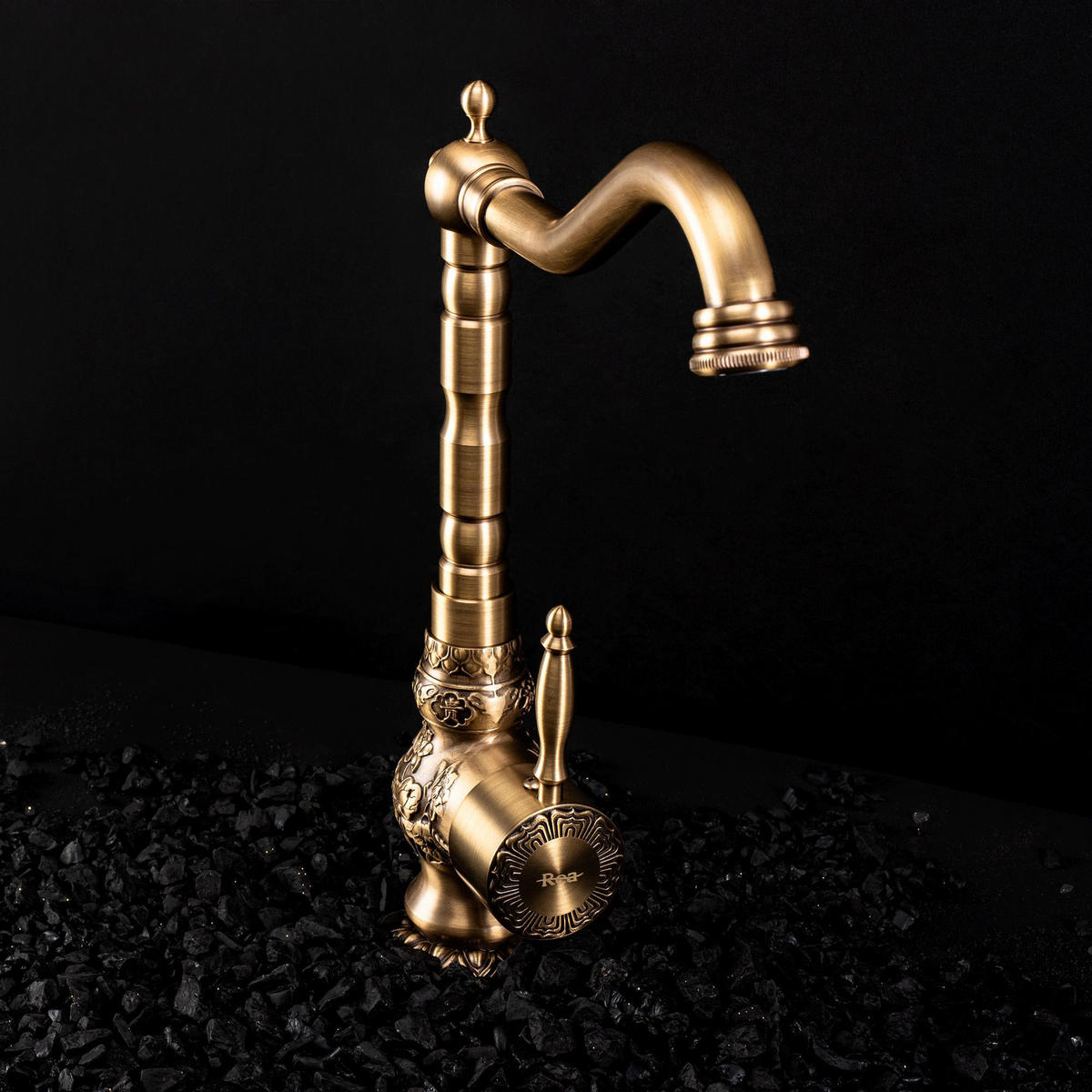 KÜCHENARMATUR Waschbeckenarmatur Rea Venice Antique Bronze - Braun, Metall (10/32/23cm) - REA