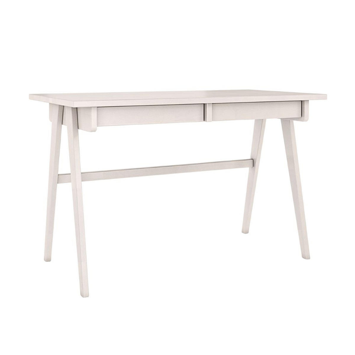 SCHREIBTISCH Edda, 120/65/75 cm in Weiß, Buchenholz - Weiß, Holz/Buchenholz (65/120/75.5cm) - Visby