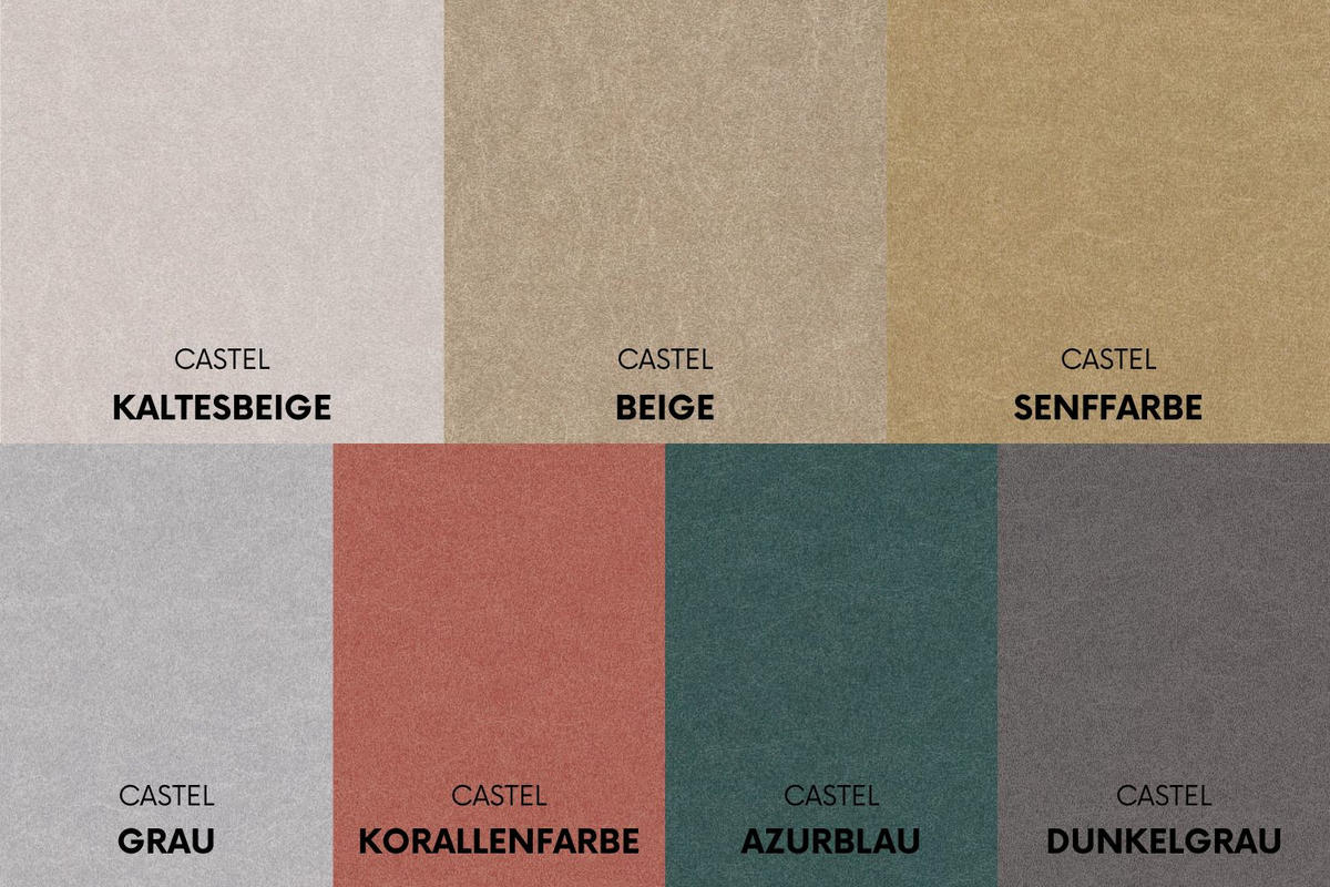 ECKSOFA Sofa U-Form Couch U form Hannover Stoff Castel Beige - Beige, Holz (348/188cm) - Kaiser Möbel