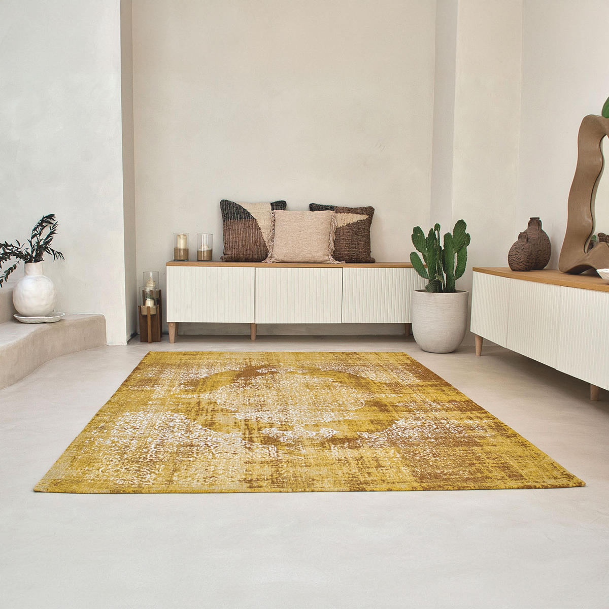 TEPPICH In-/Outdoor Flachgewebe SUNNY Gelb 240 x 340 cm - Gelb, Textil (240/340cm) - Novatrend