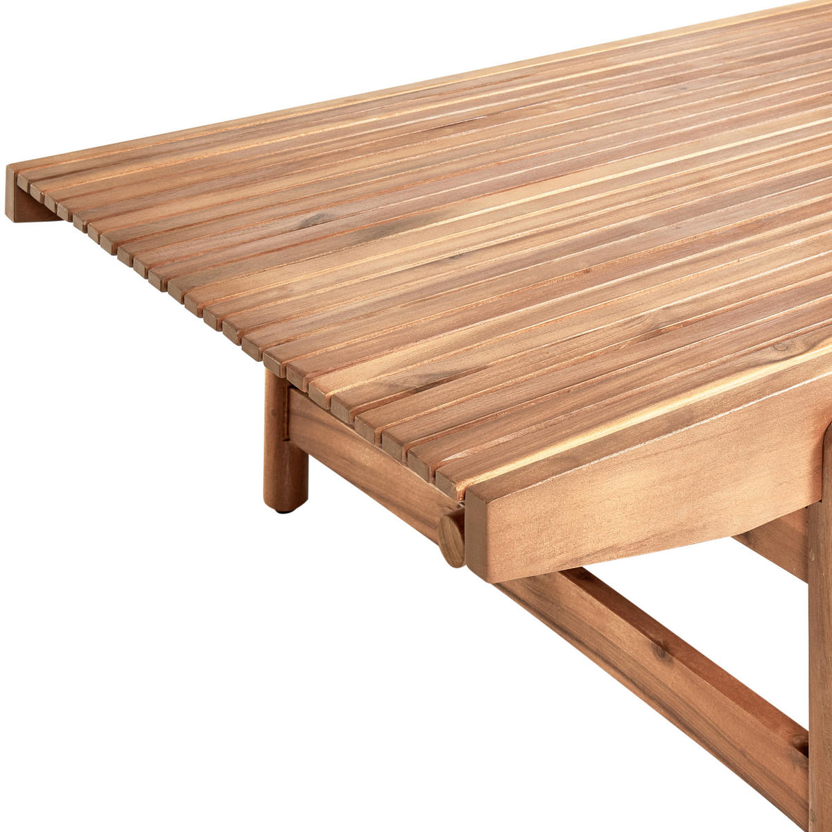 LOUNGETISCH Heller Holzfarbton Giaveno - Hellbraun, Holz (79/145/38cm) - Beliani