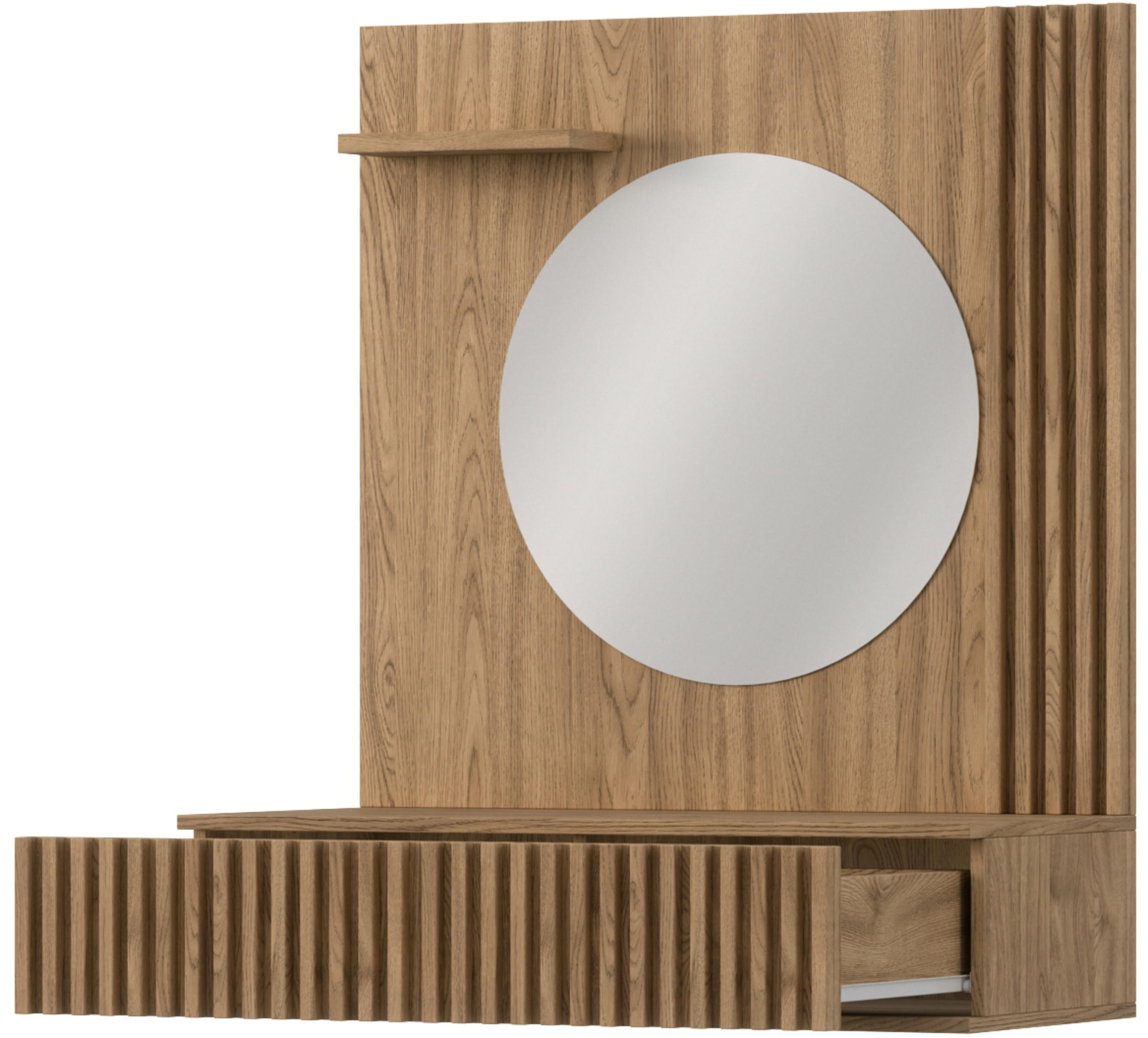 KONSOLETISCH - Konsole/ Schminktisch Entia Artisan - Eiche Artisan, Holzwerkstoff (85/100/40cm) - Möblo