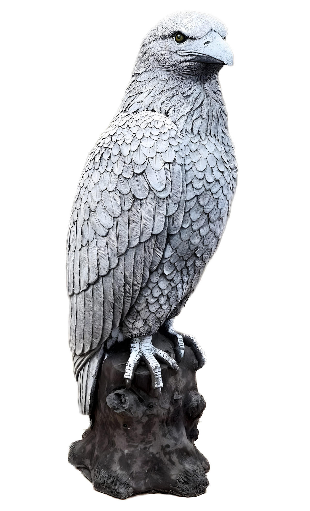 STEINFIGUR großer Adler Seeadler frostfest massiver Steinguss - Grau, Stein (18/54/17cm) - stoneandstyle