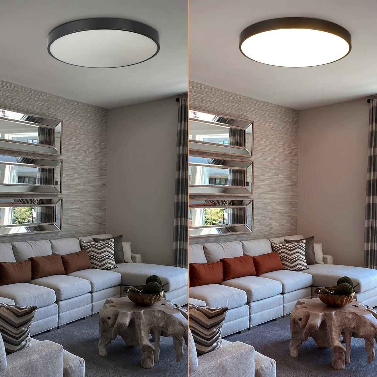 LED-DECKENLEUCHTE Roland 28/28/3 cm - Schwarz, Kunststoff (28/28/3cm) - Nettlife