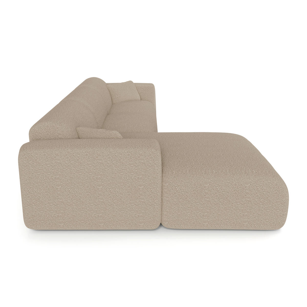 ECKSOFA LINKS SCHLAFSOFA Steinbock Taupe 280cm - Taupe, Textil (165/280cm) - Sia Home