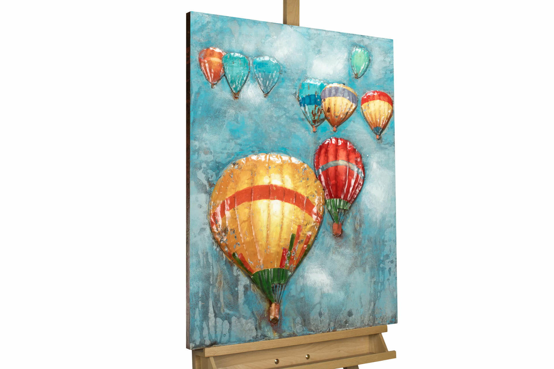 METALLBILD Blau 60/80 cm - Blau, Metall (4/80cm) - KUNSTLOFT