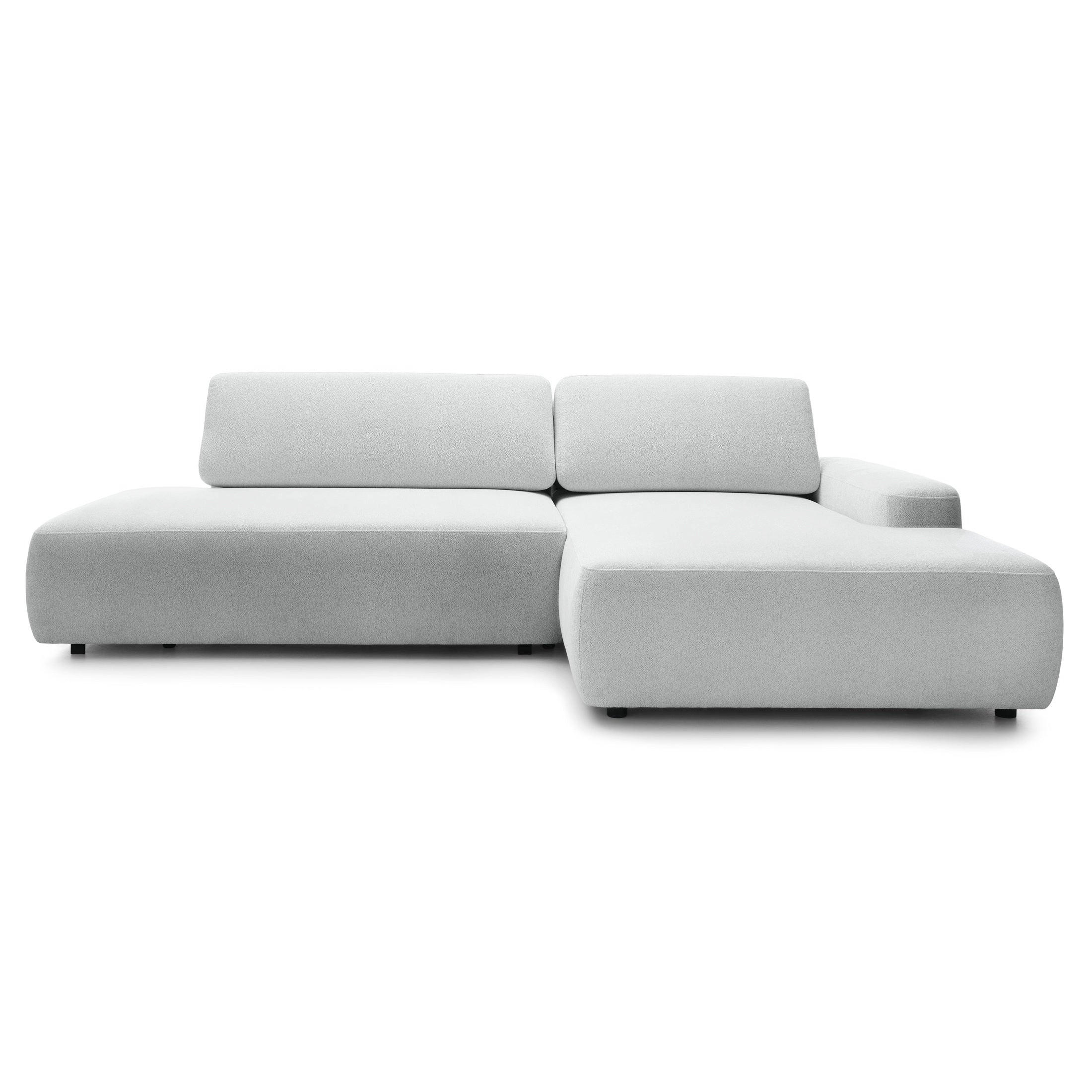 Pillovely Ecksofa Silber 276x82x164 cm