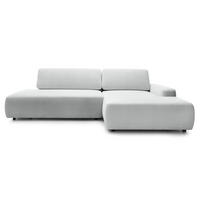 ECKSOFA Bamby Silberfarben 276 cm - Silberfarben, Textil (276/82/164cm) - Pillovely