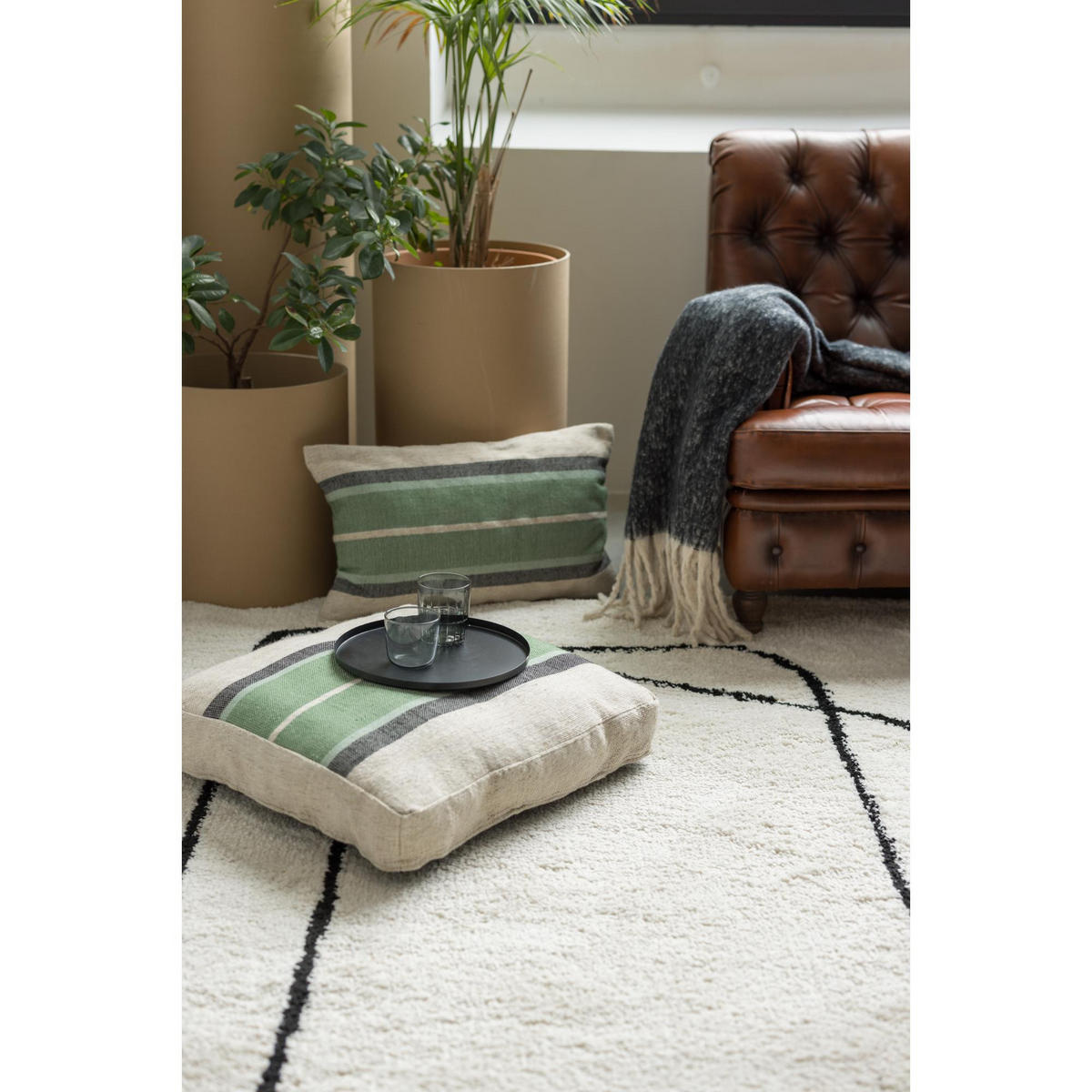KISSEN Gatsby eukalyptus 40 x 65 cm - Grün, Textil (40/65cm) - Vivaraise