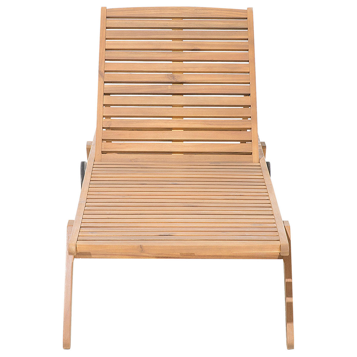 GARTENLIEGE hellbraun Cesana - Hellbraun, Holz (61/80/195cm) - Beliani
