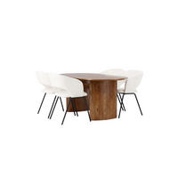 TISCHGRUPPE Natur - Naturfarben, Holzwerkstoff (90/75/180cm) - ebuy24