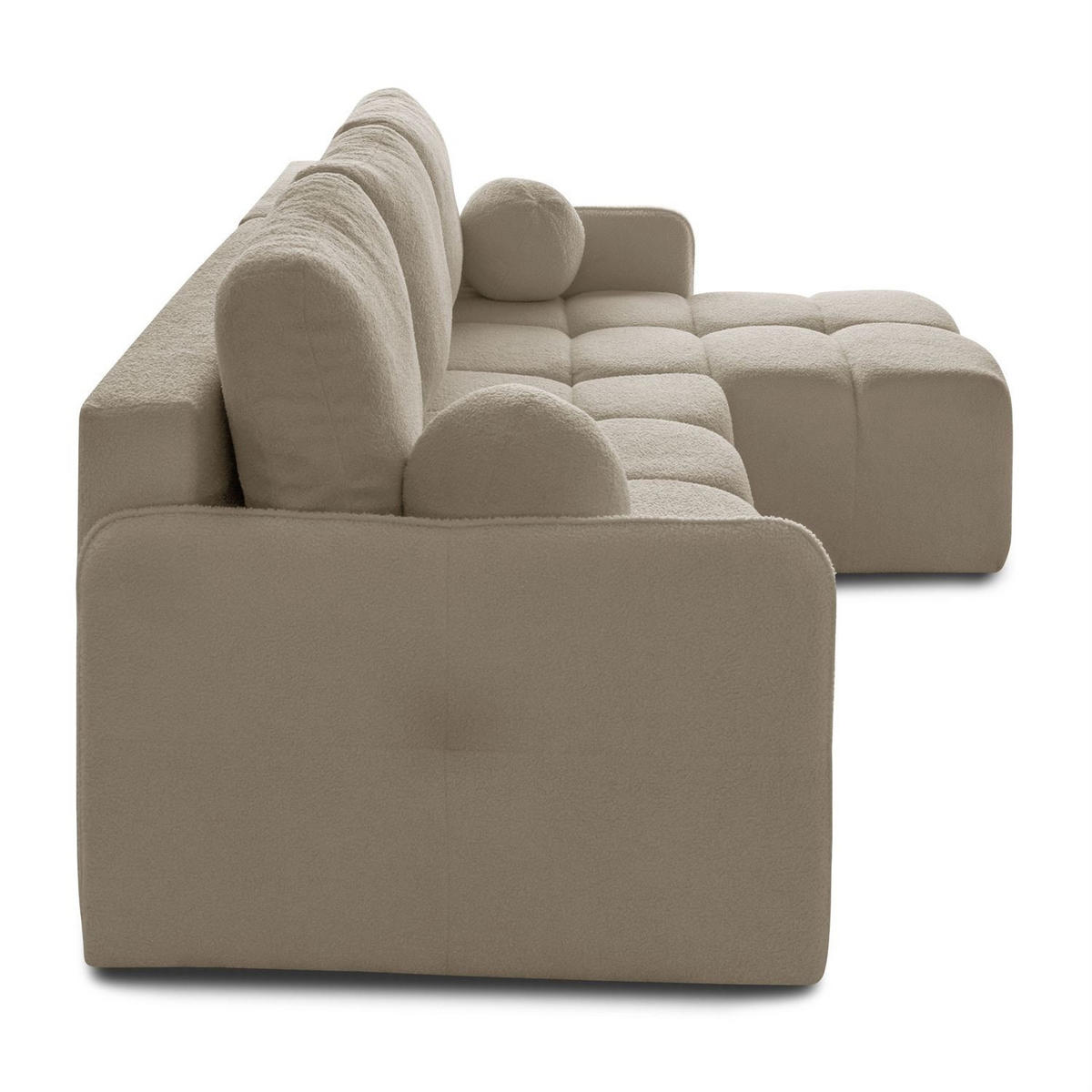 AUSZIEHBARES Ecksofa GAMMA mit Schlaffunktion Quelle 03 - Beige, Textil (217/145cm) - Lookway