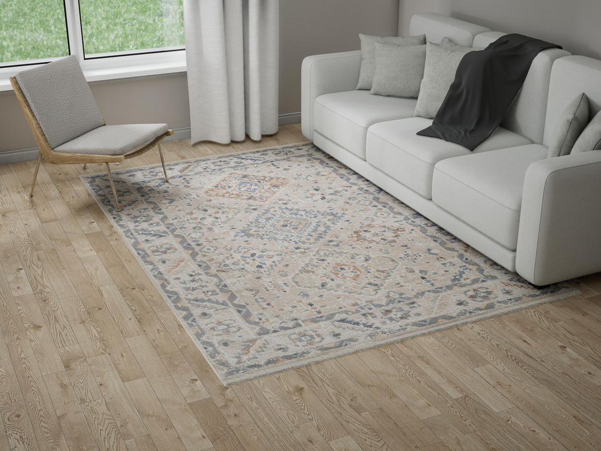 KURZFLOR-TEPPICH Savannah Grün/Dunkelblau 200x290 cm - Multicolor, Textil (200/290cm) - Vercai Rugs