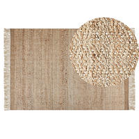 TEPPICH geflochten Abana 200/140 cm - Beige, Naturmaterialien (140/200cm) - Beliani