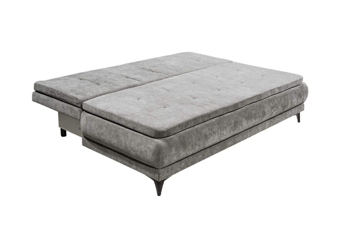 SCHLAFSOFA mit Bettkasten und Schlaffunktion - Kaschmir/Titanfarben, Holz/Kunststoff (210/96/106cm) - ed exciting design