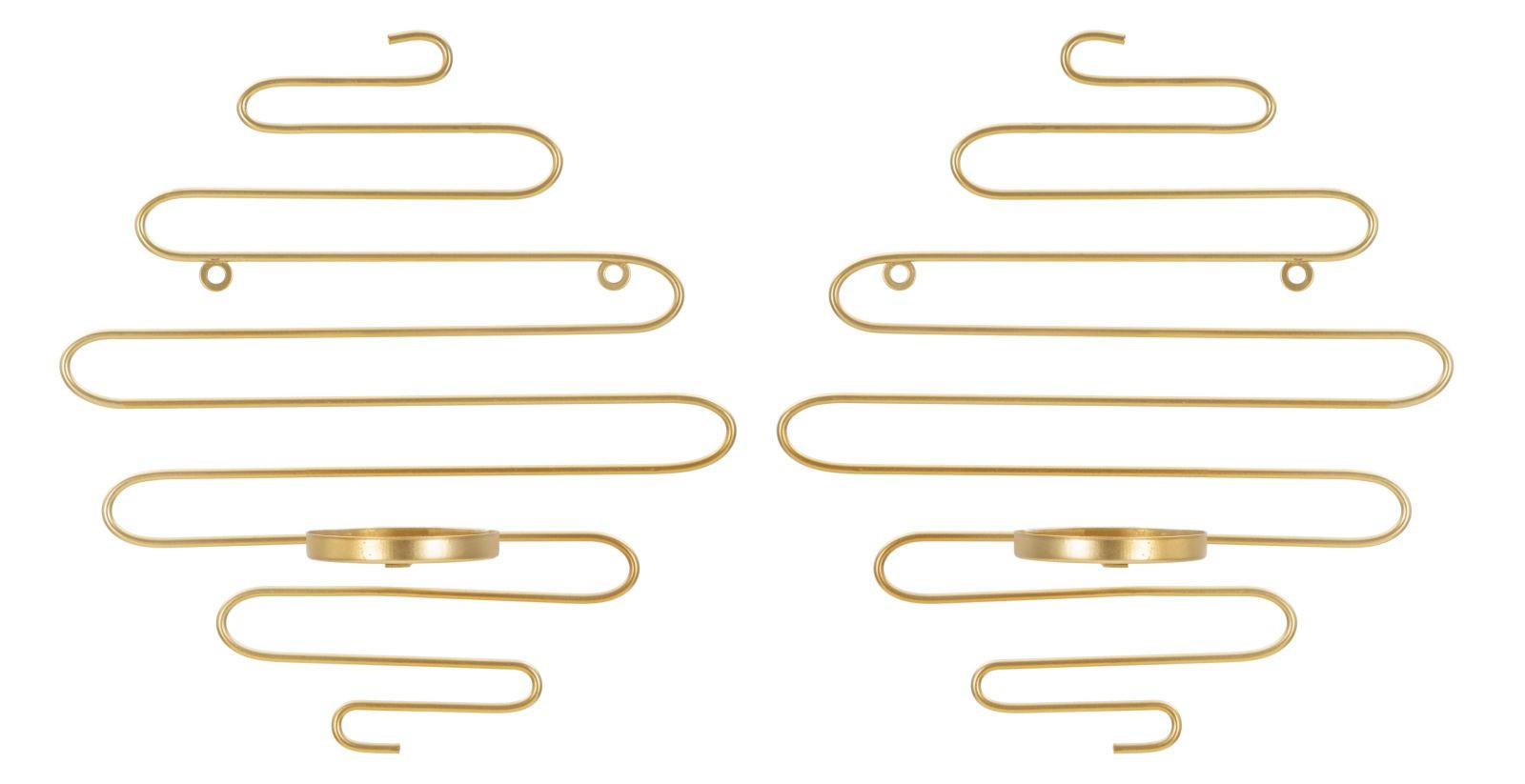 Mauro Ferretti Wandkerzenhalter Gold 33x34x10 cm