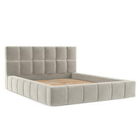 POLSTERBETT Paros mit Stauraum 200/200 cm Hellbeige im Terra NW Stoff - Beige/Schwarz, Holz/Holzwerkstoff (200/200cm) - AltaBeds